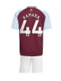 Billige Aston Villa Boubacar Kamara #44 Hjemmedraktsett Barn 2024-25 Kortermet (+ Korte bukser)